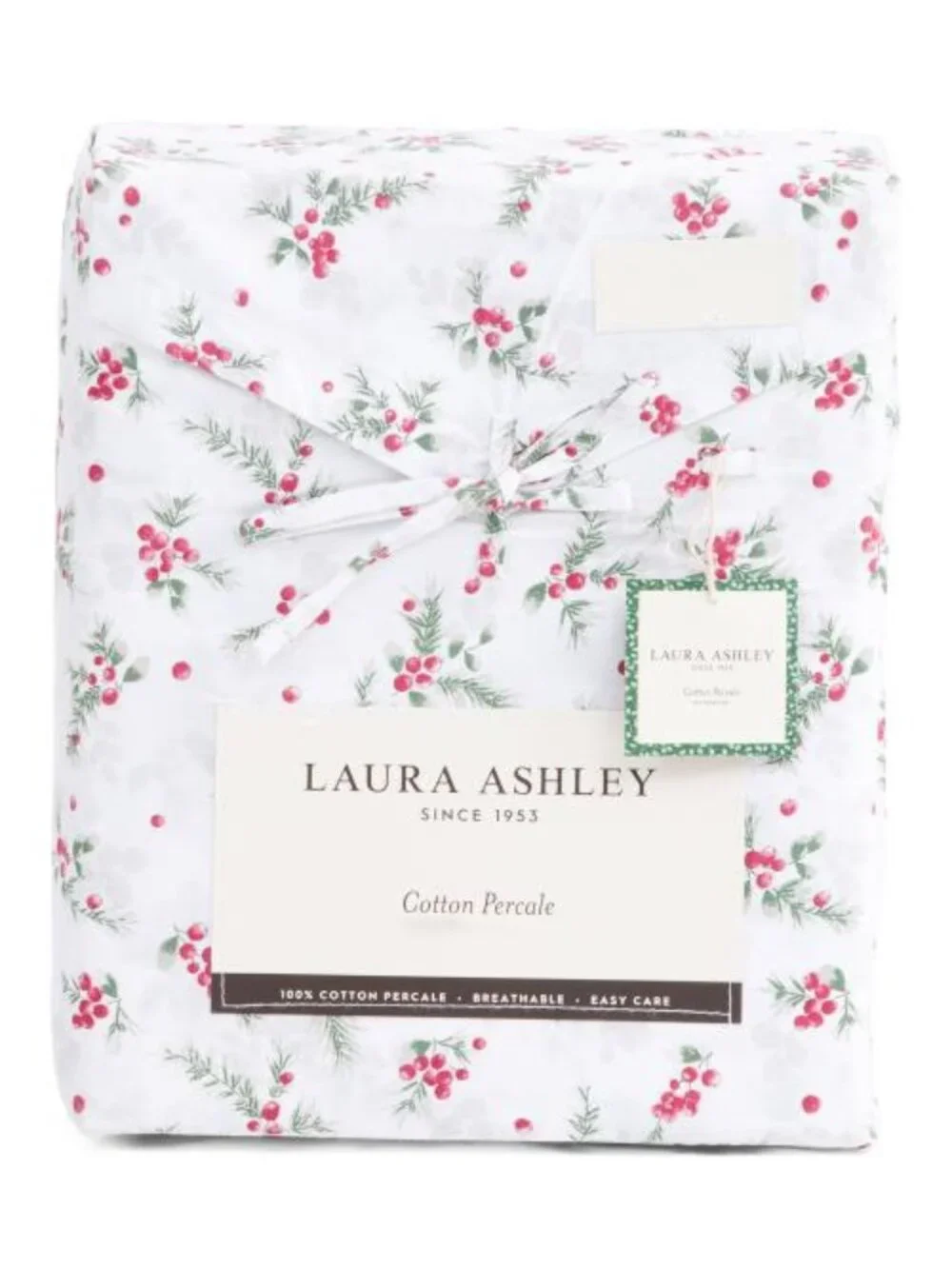 LAURA ASHLEY Berry Bright Cotton Sheet Set